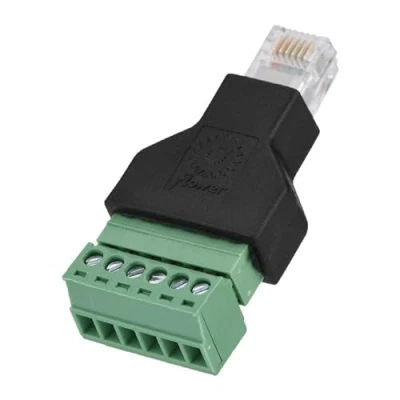 Immagine di Socobeta Adattatore per Morsetti a Vite Ethernet da 1 Pezzo Connettore terminali Maschio 6 Pin RJ12 6P6C