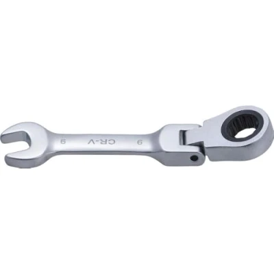 Immagine di BGS 6909 Chiave combinata a cricchetto corta 95 mm inclinabile SW 9 dentata fine acciaio CV