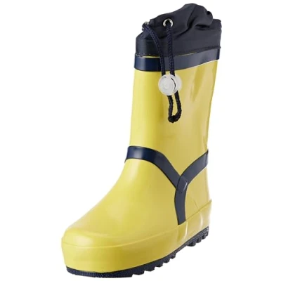 Immagine di Playshoes Stivali Imbottiti In Gomma, Unisex Bambini e ragazzi, Giallo Navy, 21 EU