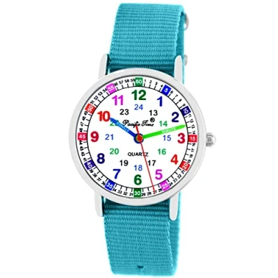 Immagine di Pacific Time Orologio da polso per bambini, in tessuto, analogico, al quarzo, 10906 Grigio, cinghia