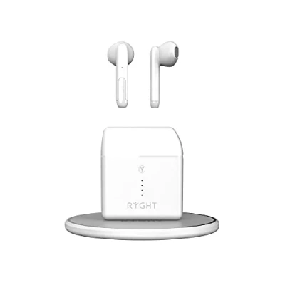 Immagine di RYGHT NEMESIS+ Cuffie auricolari Bluetooth Bianco headset con microfono, regolazione del volume, controllo touch