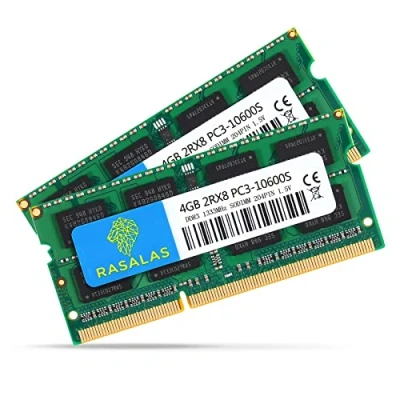 Immagine di 8GB (2X4GB) ddr3 1333mhz pc3 10600 sodimm ram 2Rx8 10600s 204pin Memoria per Apple MAC Portatile Laptop Notebook Dual Rank Rasalas kit