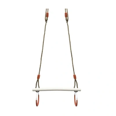 Immagine di Gartenwelt Riegelsberger Set trapezio multifunzione con anelli da ginnastica, in legno duro appendere per bambini