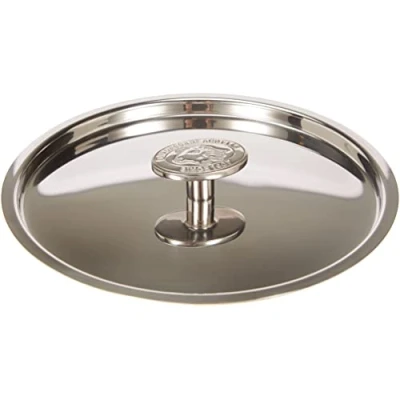 Immagine di Pentole Agnelli Linea 1907, Acciaio Lucido Coperchio con Ponticello, Argento, 20 cm