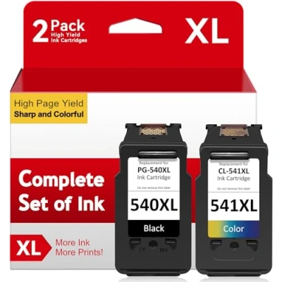 Immagine di ATOPINK Cartucce 540 541 XL, PG 540XL CL 541XL Sostituzione per Canon 541, Multipack Nero e Colore, Pixma TS5150, TS5151, MX475, MG3650s, MG3550, MG4250, MG3600, MG3650