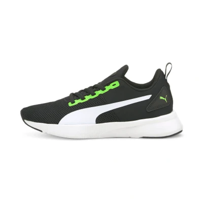 Immagine di Puma Flyer Runner JR Unisex Scarpe running neutre per bambini, Taglia: 38.5, Green flash/white/black Tessuto / sintetico