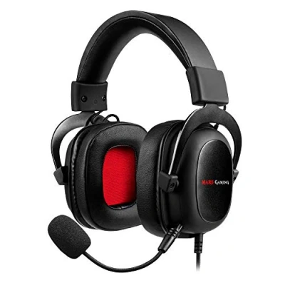 Immagine di Mars Gaming MH5, Cuffie Surround 7.1, Driver 53mm, Microfono staccabile, 1, Nero/Rosso
