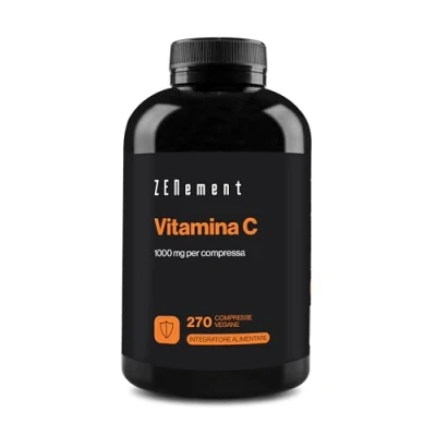 Immagine di Vitamina C, C 1000mg ad Alto Dosaggio, 270 Compresse Vegan (9+ mesi), Pura Compresse, Integratore Difese Immunitarie, Vitamin Concentrata Acido Ascorbico