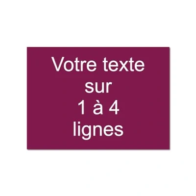 Immagine di Targhetta incisa personalizzata 1 4 linee 19,5x14cm autoadesiva Bordeaux