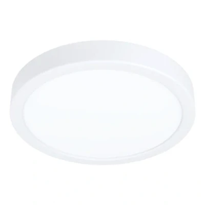Immagine di Eglo plafoniera a LED Fueva 5, diametro 21 cm, rotonda con rilevatore di movimento, lampada incasso in metallo e plastica bianchi, luce bianca calda