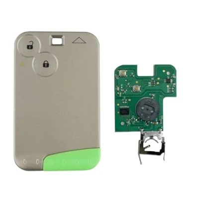 Immagine di Guscio Chiave auto a distanza Controllo remoto telecomando radiocomando portachiavi per Renault Laguna Espace Velsatis 2001 2006 piccola lama 2 pulsanti 433Mhz ID46 PCF7947 Chip