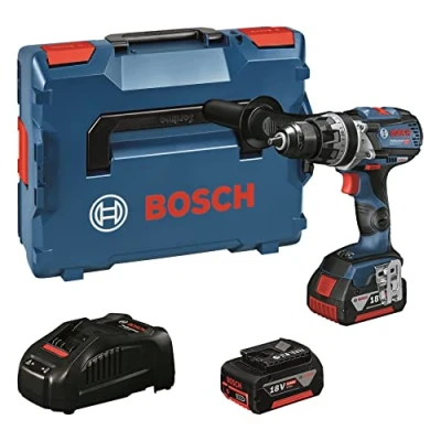 Immagine di Bosch Professional Sistema 18V Trapano Avvitatore Con Percussione GSB 110 C, Incl. Modulo Di Connettività, Batteria 1x5.0 Ah, 1x3.0 In L BOXX 136, Amazon Exclusive Set