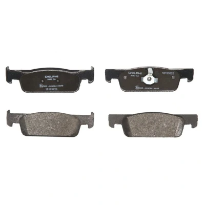 Immagine di DELPHI LP3387 Kit pastiglie freno Non predisposto per contatto segnalazione usura con lamierino anticigolío senza accessori DACIA: SANDERO 2, LOGAN 2