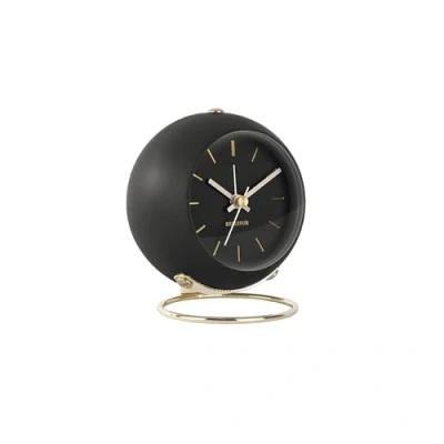 Immagine di Karlsson [DL] Allarme Clock Globe Black, des. Armando Breeveld D. 9,5 cm, altezza 10,5 profondità 7 batteria AA Excl