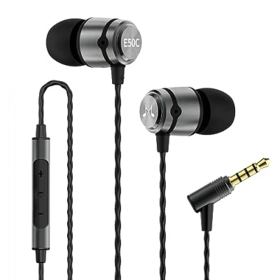 Immagine di SoundMAGIC E50C Auricolari con Cavo e Microfono Cuffie In Ear monitor HiFi Stereo Filo Ottimo Isolamento Acustico Vestibilità Comoda Gunmetal…