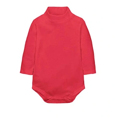 Immagine di CuteOn Bambino Ragazzi Ragazze Solido Colore Di base Dolcevita Cotone Body Tutine Rosso 24 Mesi