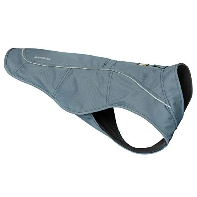Immagine di RUFFWEAR Soprabito, giacca per cani, con foro il guinzaglio e pettorina, cappotto leggero foderato in pile freddo, Slate Blue, Dimensione: XL