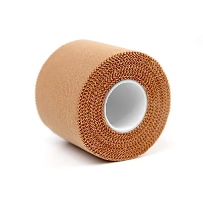 Immagine di Nastro in ossido di zinco, 5 cm x 10 m, 2 rotoli, beige, anelastico, per lo sport, atletica, viscosità giunti fissi, ipoallergenico, SOONGO