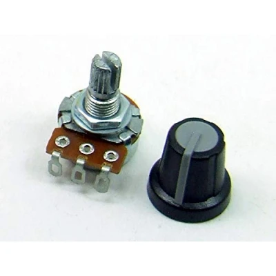 Immagine di POPESQ® 1 pz. x Potenziometro con Manopola 50K Lineare Cavo / PCS. Potentiometer with cap Linear Cable #A2080