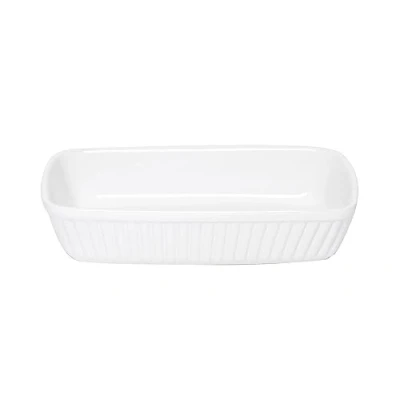 Immagine di Excelsa Pirofila Rettangolare Perfetta per infornare Ogni Tipo di pietanza, Ceramica, Bianco, 28 X 22