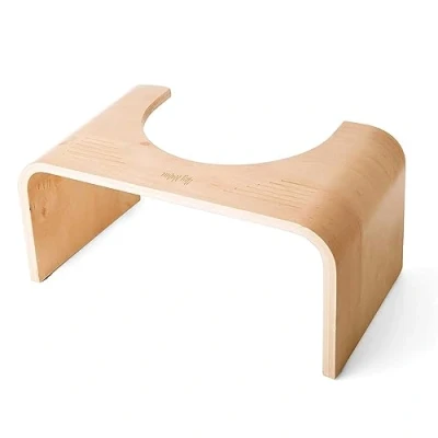 Immagine di HOCA legno sgabello bagno / panchetto medico in FSC per WC contro emorroidi, stitichezza, colon irritabile un sollievo più sano bambini