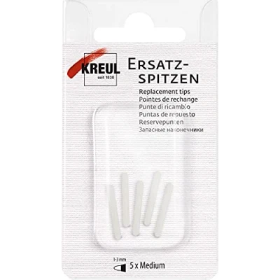 Immagine di Kreul 17982 Punte di Ricambio Medie, 5 Pezzi, Larghezza Linea da 1 a 3 mm, Adatte per Pennarello Acrilico Triton, Penna Vetro e Porcellana, White, One size