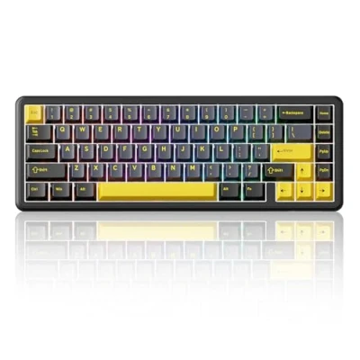 Immagine di ATTACK SHARK X65 HE Tastiera da Gioco Cablate al 65% con Interruttori Magnetici e Funzione Rapid Trigger, Frequenza di Polling a 8K Hz, Precisione RT 0,01 mm, Tasti PBT, Driver QMK,RGB(Stella nera)
