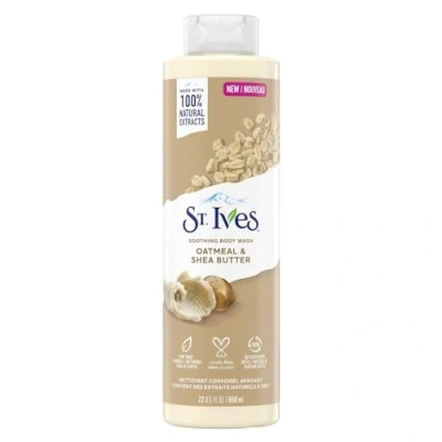 Immagine di St. Ives Beruhigendes Duschgel, 650 ml, resistente, floccaggio e sheabutter, erestellt con pflanzlichen reinigern und 100% estratto natürlichen, duschgel da 473 ml