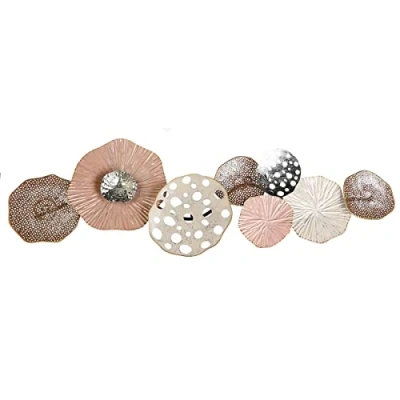 Immagine di Casablanca 84134 Oggetto da parete astratto, in metallo grigio/rosa/oro/argento, appendere orizzontalmente e verticalmente, altezza: 31 cm, larghezza: 90 profondità: 3 cm