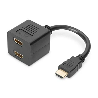 Immagine di Digitus AK508001 Adattatore HDMI con 1 Connettore Maschio e 2 Femmina