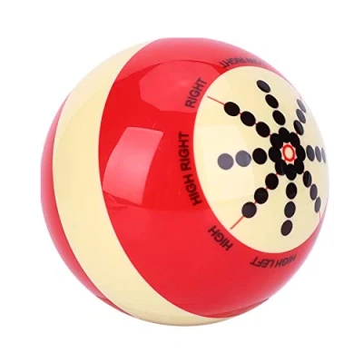 Immagine di Luqeeg Palla da Biliardo Portatile, 57,2 Mm, Bilie Standard con 4 Punti, Accessorio di Assistenza per L&#039;allenamento Pratico