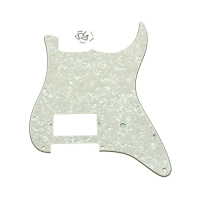 Immagine di Dopro Battipenna per chitarra a 11 fori ST Strat One Humbucker FD Delonge Perla invecchiata