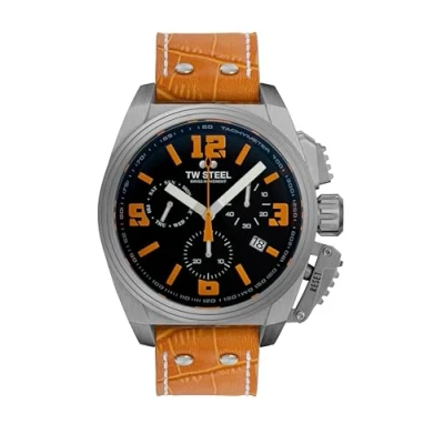 Immagine di TW Steel, Orologio da polso, TW1112 uomo Canteen cronografo 46mm 10ATM, Argento, (Cronografo)