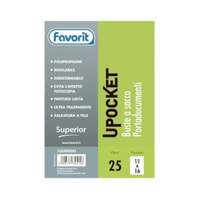 Immagine di FAVORIT CF25BUSTE UPOCKET MUTUA 11X16 LI