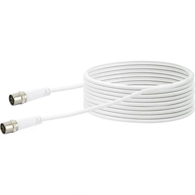 Immagine di Schwaiger Antenna, SAT Cavo [1x Spina quick a F 1x F] 10.00 m 10 dB quadrupla schermatura Bianco