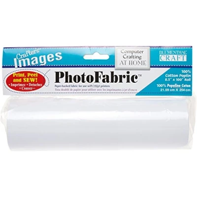 Immagine di Crafter&#039;s Image s PhotoFabric 100% Popeline di cotone 20,3 x 254,4 cm Rotolo, Cotone, Bianco, 8 1/2&quot;X100&quot;