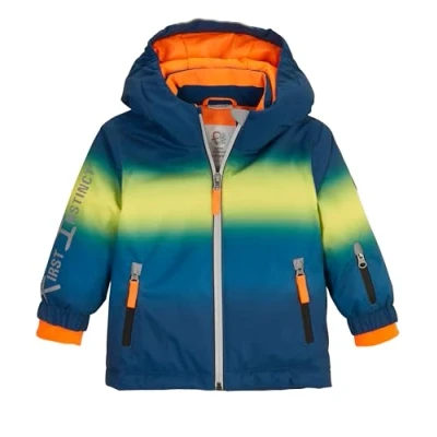 Immagine di first instinct by killtec Giacca da sci per bambini, con cappuccio e paraneve FISW 37 MNS SKI JCKT, oceano scuro, 122/128, 42540 000