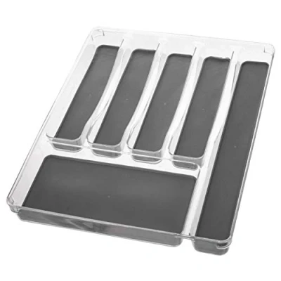Immagine di Vita Perfeta, portaposate a 6 scomparti, organizer per cassetto della cucina, resistente, ecologico (40 x 32 cm)