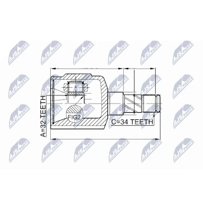Immagine di NTY NPW DW 014 Kit Giunto Omocinetico Assale anteriore Sx CHEVROLET: Epica Sedan