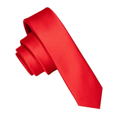 Immagine di JEMYGINS Cravatta Uomo Rosso in Seta Multicolore Extra Fini 4CM