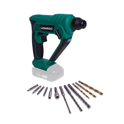 Immagine di VONROC Martello perforatore VPOWER 20V 1.3 Joule SDS plus. Incl. accessori e borsa degli attrezzi. Batteria caricabatteria non inclusi