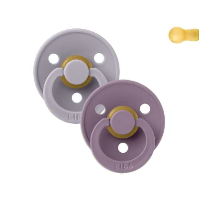 Immagine di 2 Succhietti BIBS Colour Round Fossil Grey/Mauve