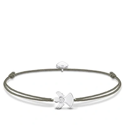Immagine di Thomas Sabo Little Secret Bracciale in Tessuto Verde da Donna con Angelo Argento Sterling 925 LS037 401 5 L20V