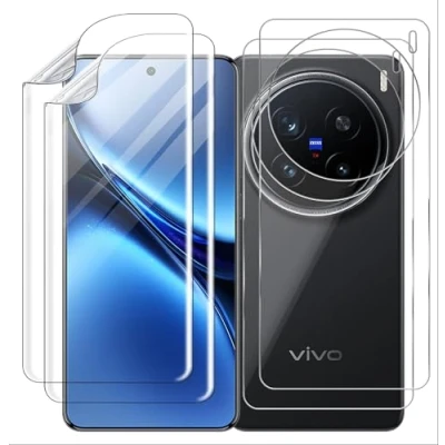 Immagine di GIOPUEY [2+2 Pezzi Pellicola Prottetiva Compatibile con Vivo X200 PRO, Retro Pellicola, TPU Flessibile, Ultra Sottile, Cover Compatibile, Resistente ai Graffi