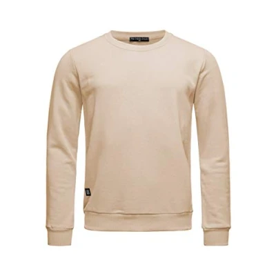 Immagine di Redbridge Felpa da Uomo Premium Basic Maglia in Cotone Beige M