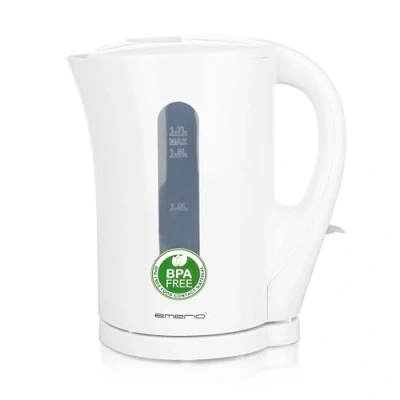 Immagine di Emerio Bollitore Basic plastica senza BPA volume 1,7 l con interruttore on/off illuminato fili spegnimento automatico protezione contro il surriscaldamento filtro anticalcare