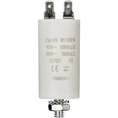 Immagine di Condensatore per motore elettrico 2.5 µf UF +/ 5% 450 V ha terminali standard en60252 1