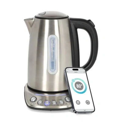 Immagine di Nedis SmartLife Bollitore Wi Fi 1,7 l Acciaio inossidabile 70,80,90,100 C Indicatore di temperatura girevole a 360 gradi Elemento riscaldante nascosto Strix Controller Android™ / iOS