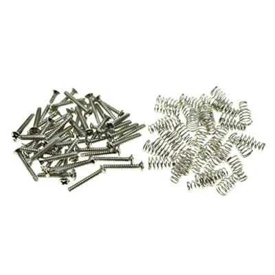 Immagine di Kaish, confezione da 50 viti e molle con filettatura metrica M3 a bobina singola, 3 x 21,5 mm, Nichel.