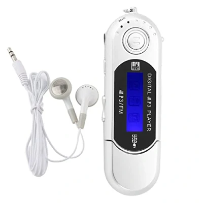 Immagine di VIFER Lettore MP3, MP3 USB Portatile, di Musica Digitale, Mini Musicale con Schermo LCD Supporto 32GB TF Card e Radio FM, Argento